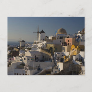 Carte Postale Grèce et île grecque de Santorin ville d'Oia