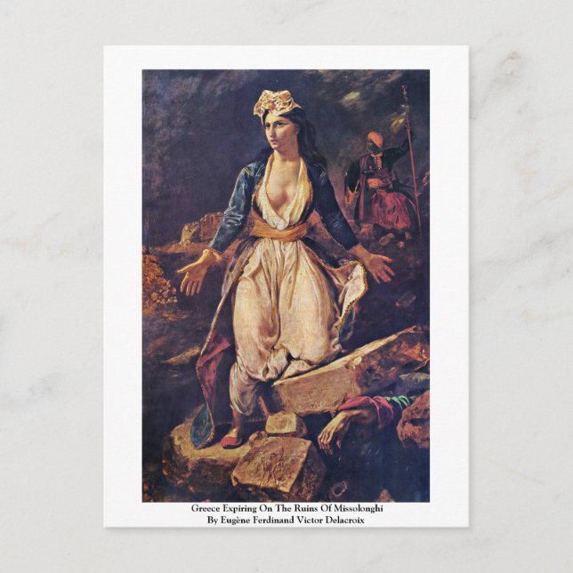 Carte Postale Grèce Expirant Sur Les Ruines Du Missolonghi (Devant)