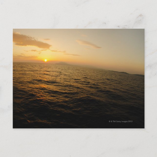 Carte Postale Grèce, mer Egée horizon au lever du soleil 2 (Devant)