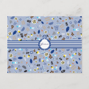 Carte Postale Grèce : objets célèbres du passé et du présent