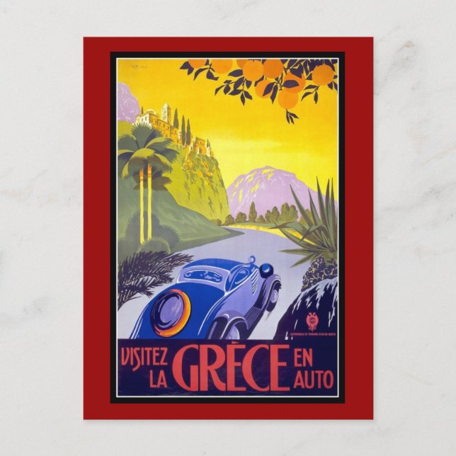 Carte postale Grèce Salutations Vintage (Devant)