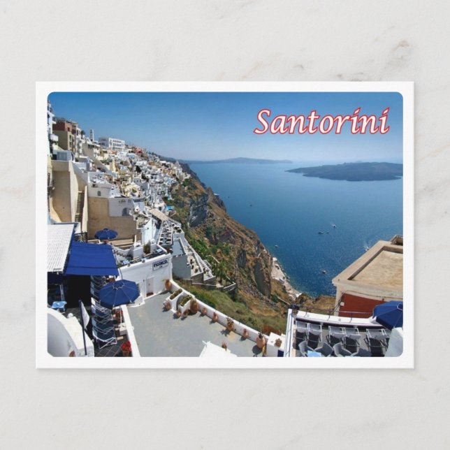 Carte Postale Grèce - Santorin - Thera - Thira - Fira - (Devant)