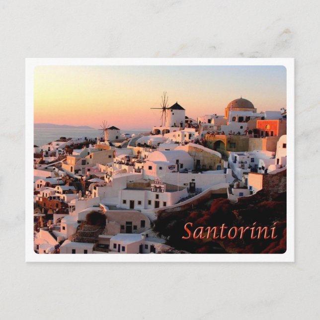 Carte Postale Grèce - Santorin - Thera - Thira - Oia - (Devant)