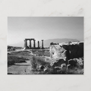 Carte Postale Grèce vintage Ancien temple Corinthe Apollo