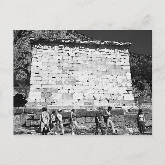 Carte Postale Grèce vintage Delphi Athéna Trésorerie (Devant)
