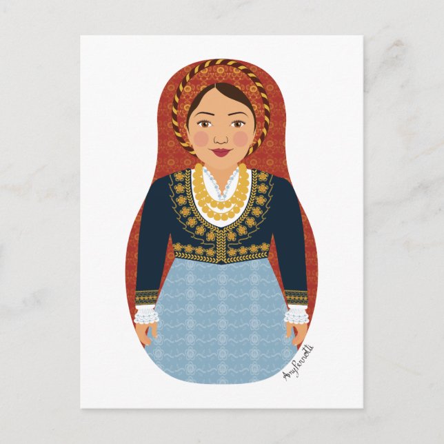 Carte postale grecque Matryoshka (Devant)