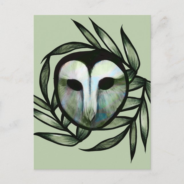 Carte Postale Green Barn Owl                                     (Devant)
