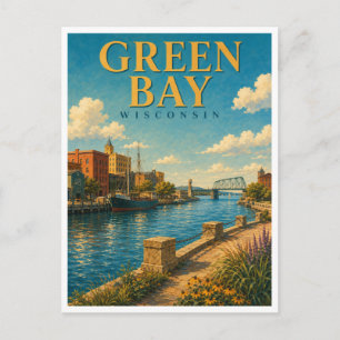 Carte Postale Green Bay Wisconsin Fox River GeoSaga