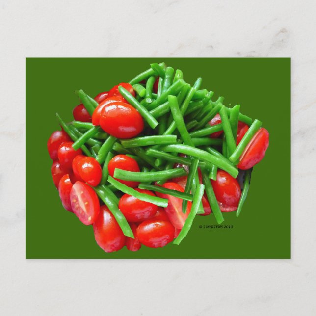 Carte Postale Green Bean and Tomatoes (Devant)