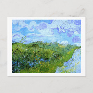 Carte Postale Green Blé Fields Van Gogh Art