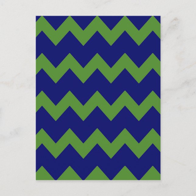 Carte postale Green Blue Chevrons (Devant)
