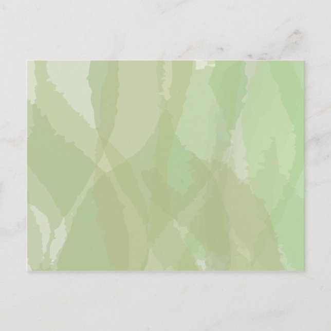 Carte Postale Green, cool, trendy watercolor abstract pattern (Devant)