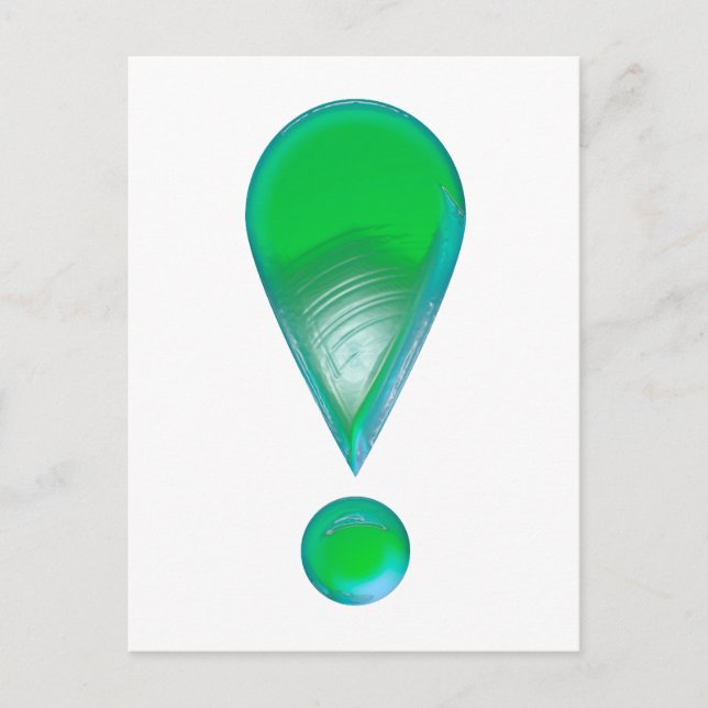 Carte postale Green Exclamation Mark (Devant)