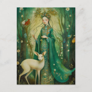 Carte Postale Green Lady Of The Forest
