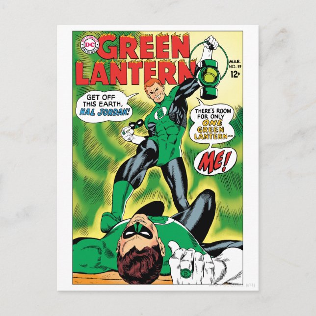 Carte Postale Green Lantern - Get Off this Earch Hal Jordan (Devant)