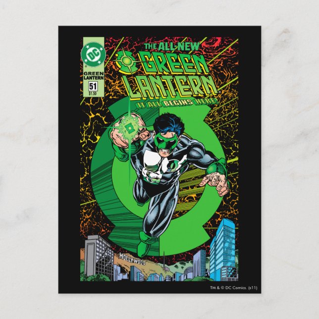 Carte Postale Green Lantern - It all begins here (Devant)