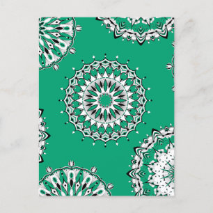 Carte postale Green Mandalas 1