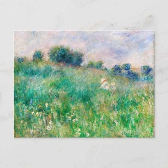 Carte Postale Green Meadow par Renoir Impressionniste Peinture (Devant)