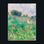 Carte Postale Green Meadow par Renoir Impressionniste Peinture<br><div class="desc">Peinture impressionniste de Renoir - Chefs-d'oeuvre classique - Série de peinture impressionniste de Pierre-Auguste Renoir - Pré</div>