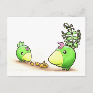 Carte Postale Green Peafowl  Family postcard