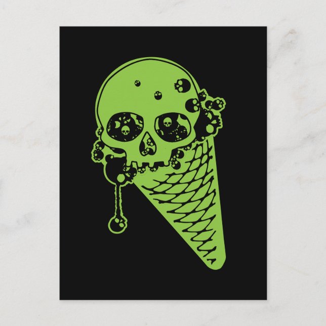 Carte postale Green Poison Ice Cree Cone (Devant)