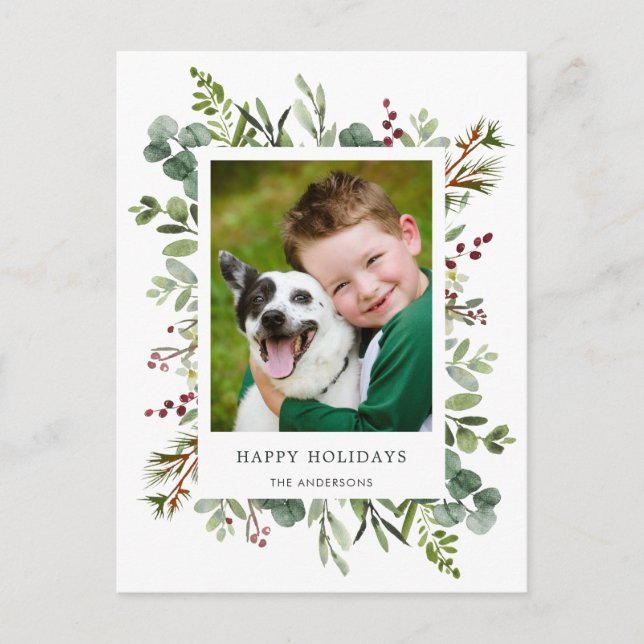 Carte postale Green Red Berries (Devant)