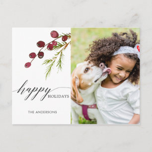 Carte postale Green Red Berries