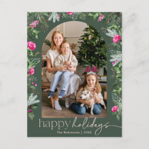 Carte Postale Green Rose Botanique Foliage Arc Photo Holiday