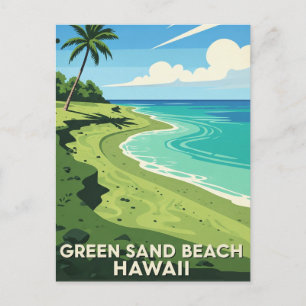 Carte Postale Green Sand Beach Hawaii Travel
