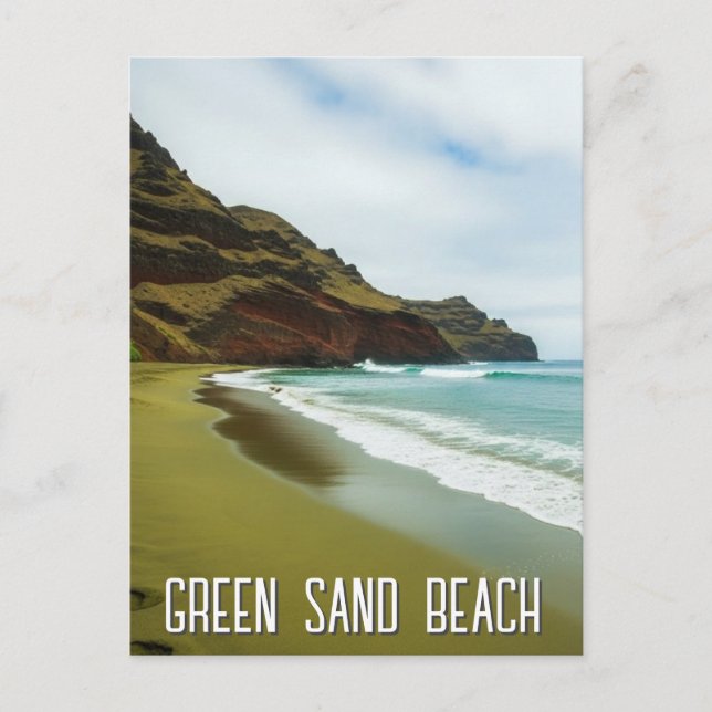 Carte Postale Green Sand Beach Hawaii Travel (Devant)