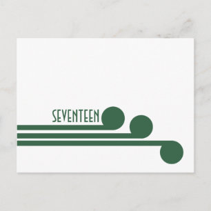 Carte postale Green Simple Deco Chic Table Number