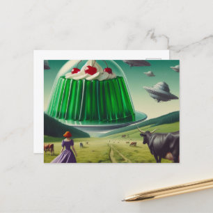 Carte Postale Green Sweet Treat OVOs crème fouettée et cerise