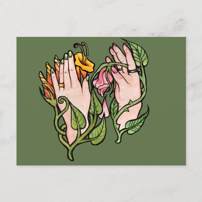 Carte Postale Green Witch Magick                               (Devant)