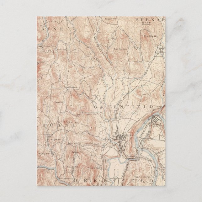 Carte Postale Greenfield, Massachusetts (Devant)