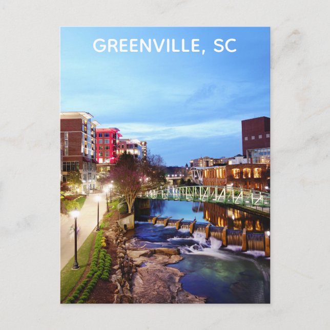 Carte Postale Greenville Caroline du Sud Photo de voyage (Devant)