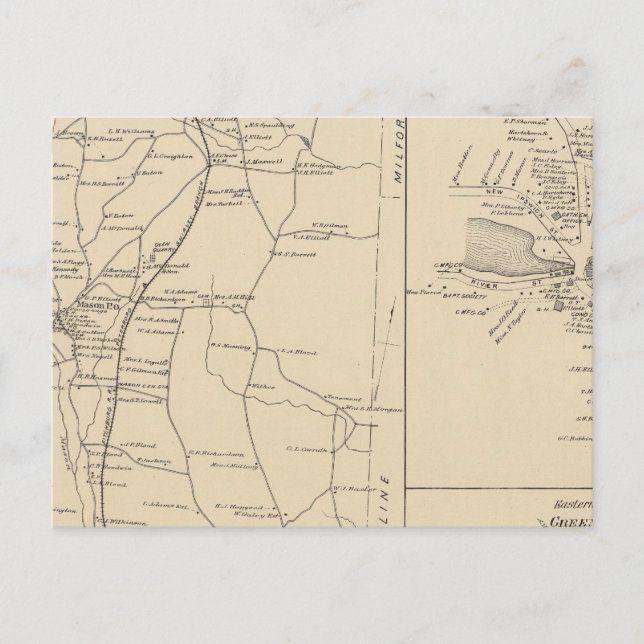 Carte Postale Greenville & Mason, comté de Hillsborough (Devant)