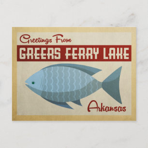 Carte Postale Greers Ferry Lake Vintage voyage de poissons