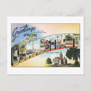 Carte Postale Greetings from Connecticut