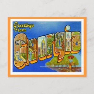 Carte Postale Greetings From Georgia