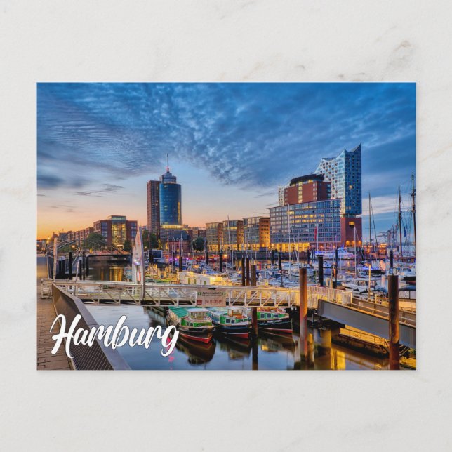 Carte Postale Greetings From Hamburg, Germany (Devant)