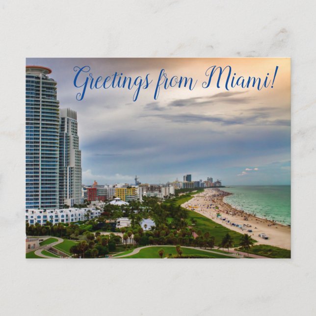 Carte Postale Greetings from Miami! Postcard (Devant)