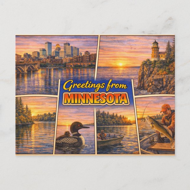 Carte postale Greetings From Minnesota (Devant)