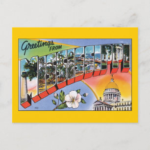 Carte Postale Greetings from Mississippi