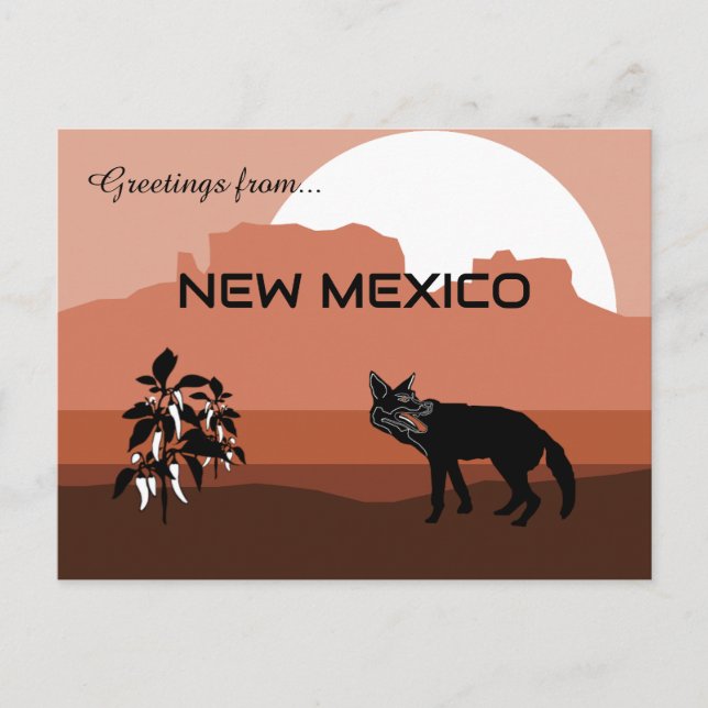 Carte Postale Greetings from New Mexico State  (Devant)