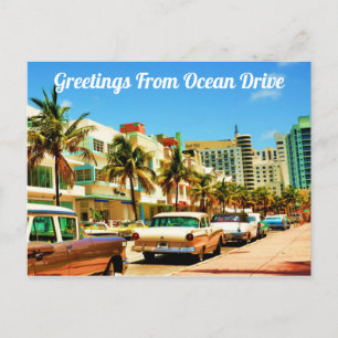 Carte Postale Greetings From Ocean Drive Postcard