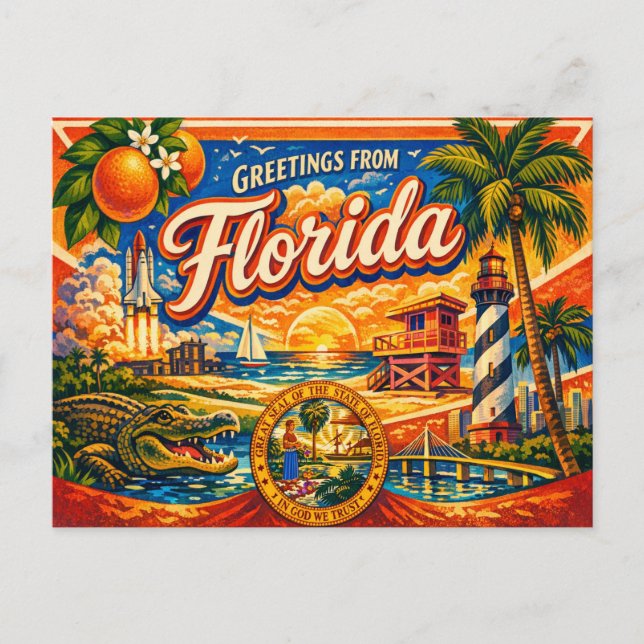 Carte Postale Greetings From Postcard  (Devant)