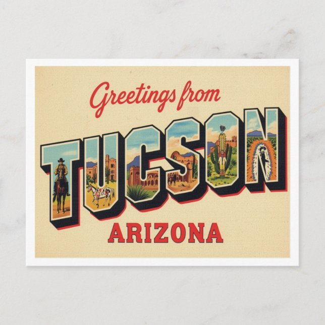 Carte Postale Greetings from Tucson AZ (Devant)
