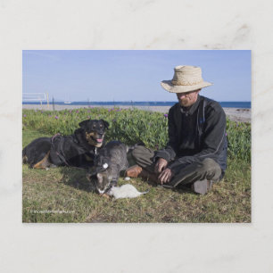 Carte Postale Greg Pike avec Booger, Kitty et Mousey