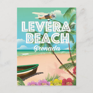 Carte Postale Grenada levera beach Travel Poster