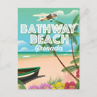 Carte Postale Grenade Bathway beach Travel Poster